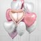 12-Pack 18in Pink & Rose Gold Heart Foil Balloons – Mylar Party Decor for Birthday, Baby Shower & Wedding